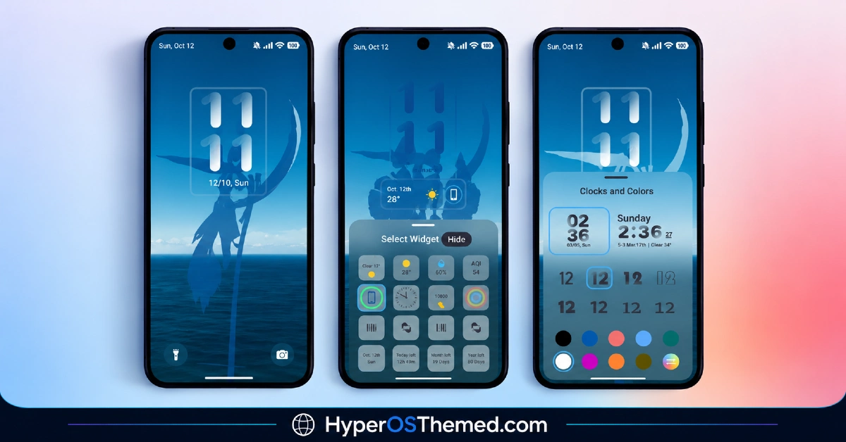 OE1 HyperOS Theme WITH Dynamic Lock Screen, New Control Center, and a Dark Elegant Icon Set 1