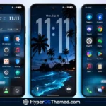 OPBNB HyperOS Theme with 3D Depth Overlay Effects and Translucent Control Center