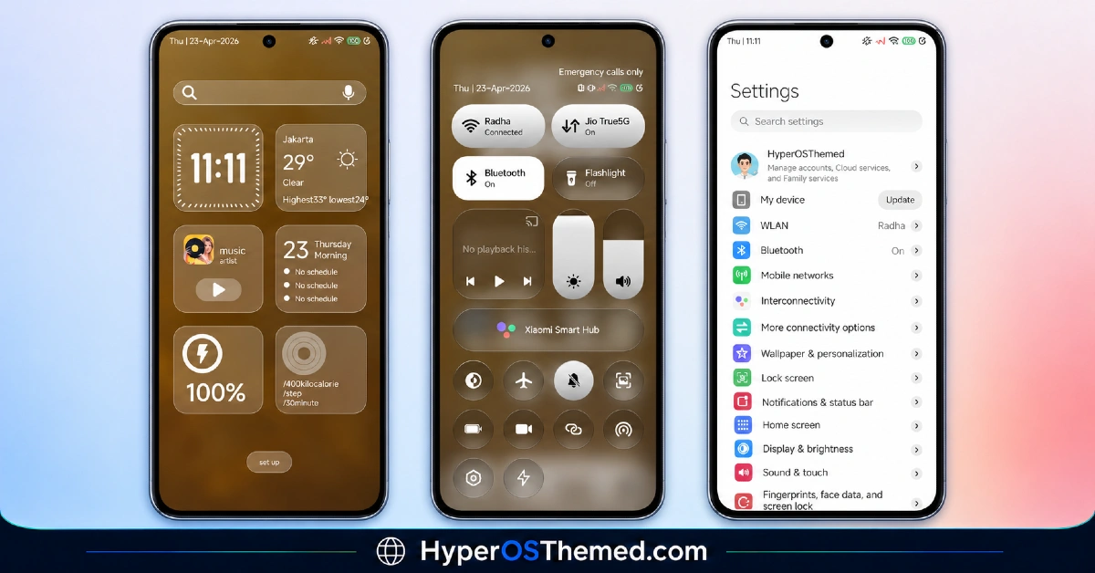 OX GOLD HyperOS Theme with 3D Gold Icons, Leather Textured Wallpapers, and a Redesigned Control Center 2