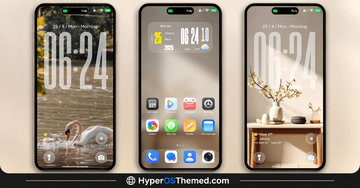 OX MU1 HyperOS Theme with Immersive 3D Depth Wallpapers for Xiaomi POCO Redmi 1