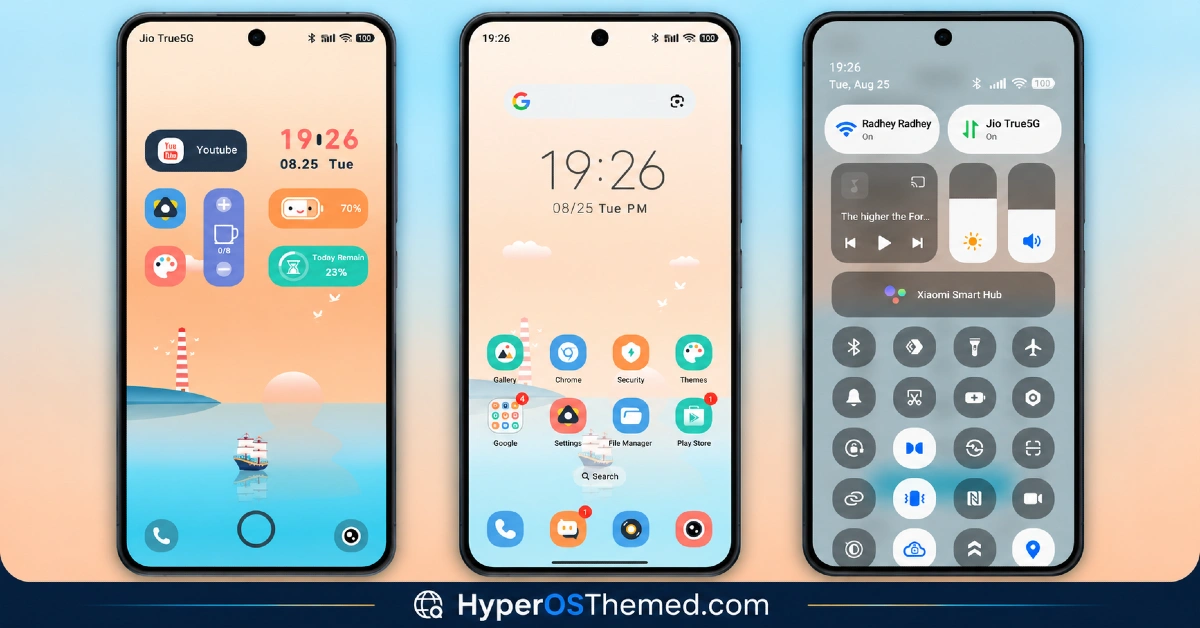 Set Sail HyperOS Theme With Sea Widgets & Dialer Pad for Xiaomi, POCO, Redmi 1