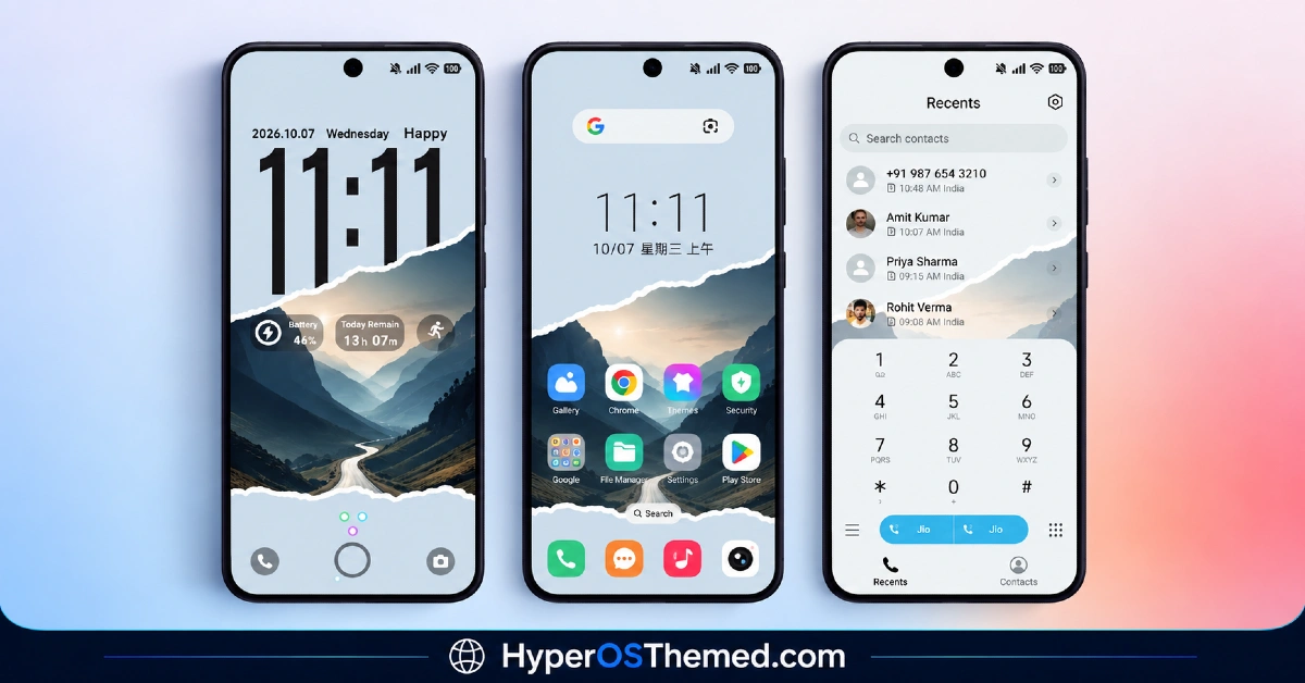 Sunlit Canyon HyperOS Theme With Canyon Wallpapers and Dialer Pad Redesign for Xiaomi, POCO, Redmi 1