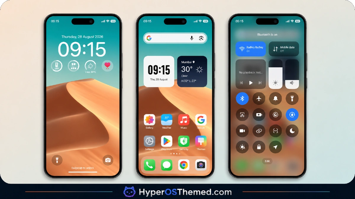 Super Surging 3 HyperOS Theme with iOS-Style Dynamic Island for Xiaomi, POCO and REDMI Phones 1