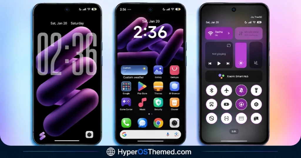 TIME HyperOS Theme with Minimal Premium Look & Custom Lock Screen for Xiaomi, POCO, Redmi