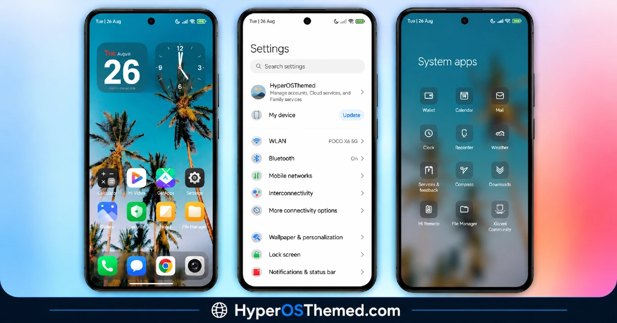 TNV-4 Theme with Transparent White Icons and a Clean, Minimal Design for HyperOS 2
