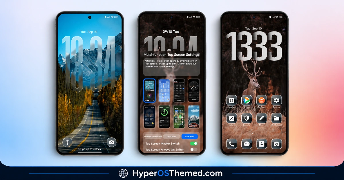 TNV1 HyperOS Theme with Feature-Rich Lock Screen for Xiaomi, POCO, Redmi 1