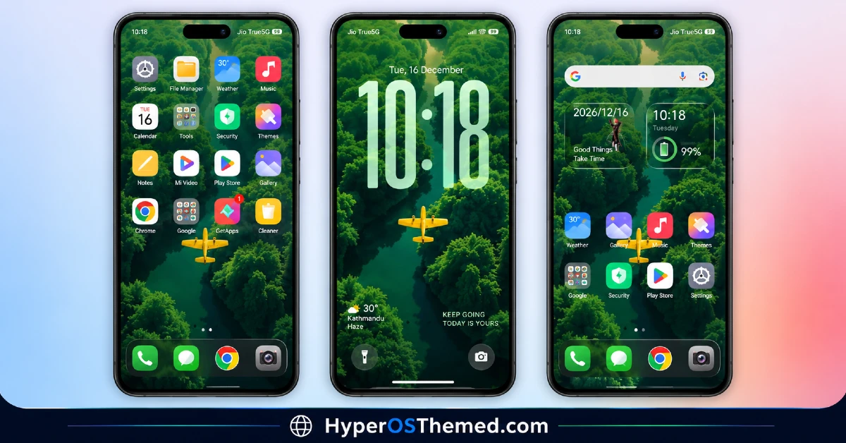 Translucent HyperOS Theme with iOS-Inspired Glass Effect for Xiaomi, POCO and REDMI Phones 1