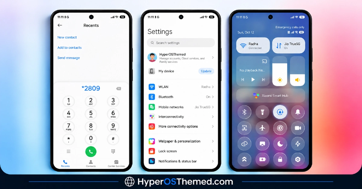 VK 26 HyperOS Theme Redesigned Icon Pack, Cleaner Control Center, and Refined Settings Interface 2