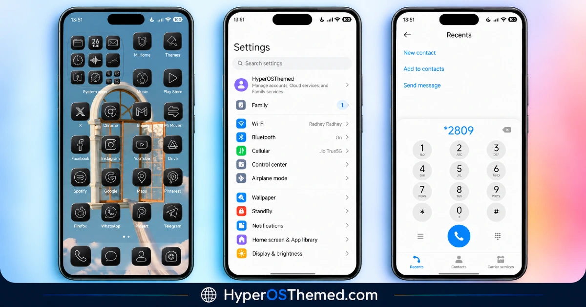 VK Black Glass🖤 HyperOS Theme with Surreal 3D Wallpaper for Xiaomi, POCO, Redmi 2
