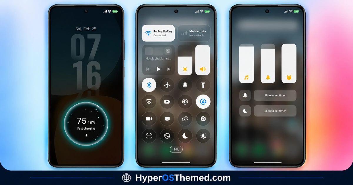 Vibgyor HyperOS Theme with Depth Effect Wallpapers, Redesigned Lock Screen for Xiaomi, POCO and REDMI 2