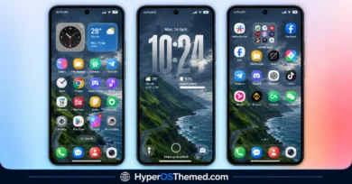Vibria HyperOS Theme Customizable Glass Clock, Nature Wallpapers, Liquid Glass UI 1