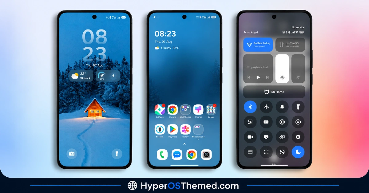 Whitedust HyperOS Theme with Minimalist Green Gradient and Custom Widgets for Xiaomi, POCO, Redmi 2