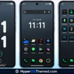 ColorV16 HyperOS Theme with Dark AMOLED UI, Neon Clock and Circular Icons 1
