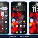 Crimson ObsidianV3 HyperOS Theme with Red Glass Icons and Dark Aesthetics FOR Xiaomi Redmi and POCO