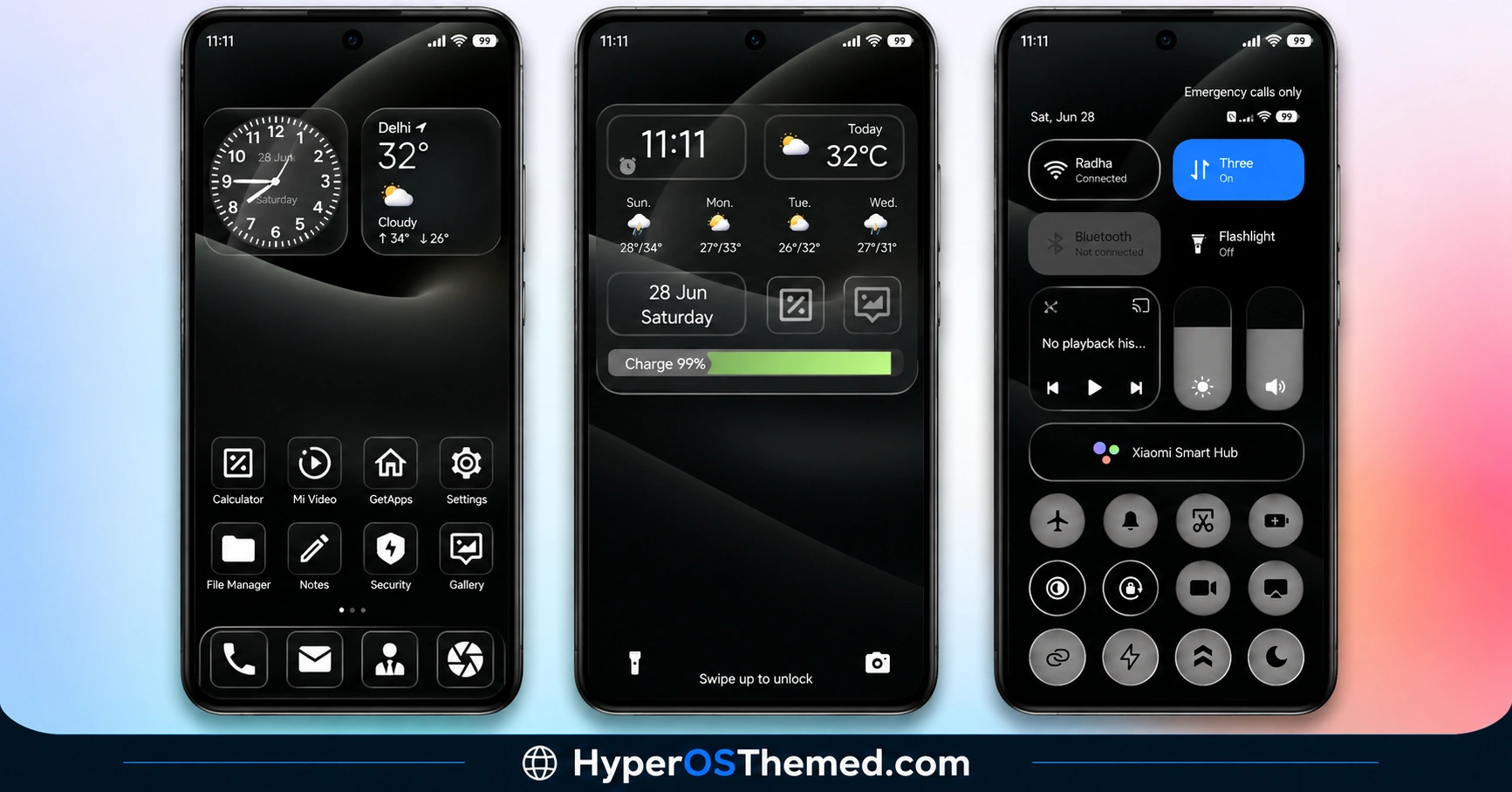 Glass BiZ 3 HyperOS Theme For Xiaomi, Redmi and POCO 1