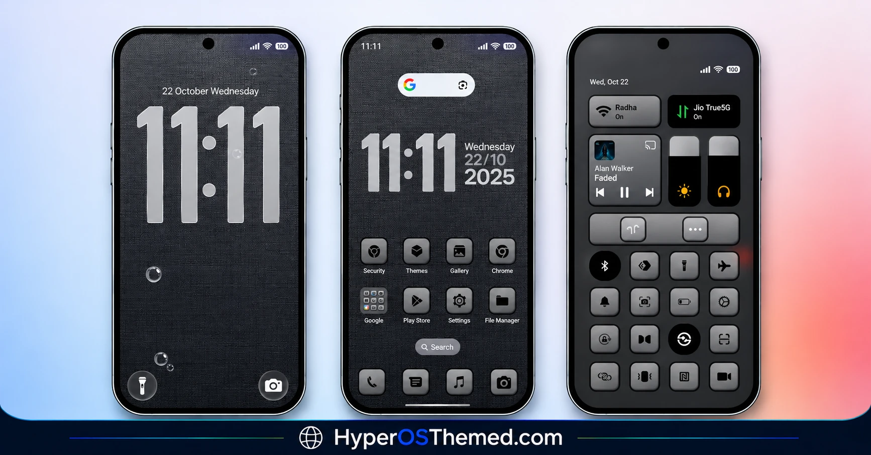 Gray V3 HyperOS Theme For Xiaomi, Redmi & POCO Devices