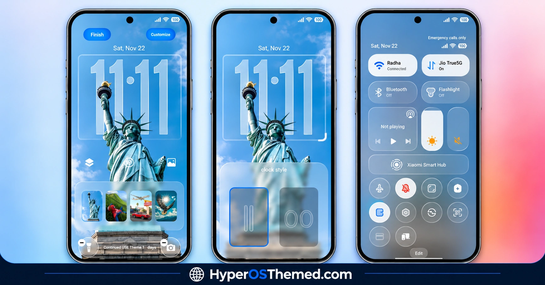 LINA HyperOS Theme with Dynamic 3D Lock Screen For Xiaomi, Redmi & POCO 1