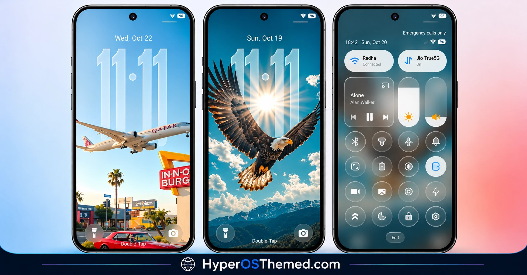 LINEA HyperOS Theme with Transparent Clock, Glass Icons and Dynamic Wallpapers 1