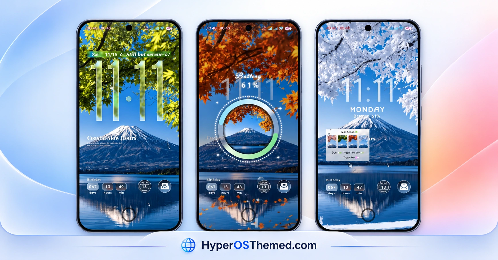 Lake Frame HyperOS Theme with Dynamic Lock Screens and Multi-Wallpaper Designs for Xiaomi, Redmi and POCO 1