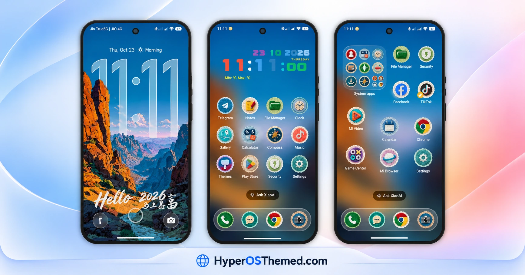 NEAR HyperOS Theme with Stamp-Style Icons and a Custom 3D Lockscreen for Xiaomi, Redmi & POCO 1