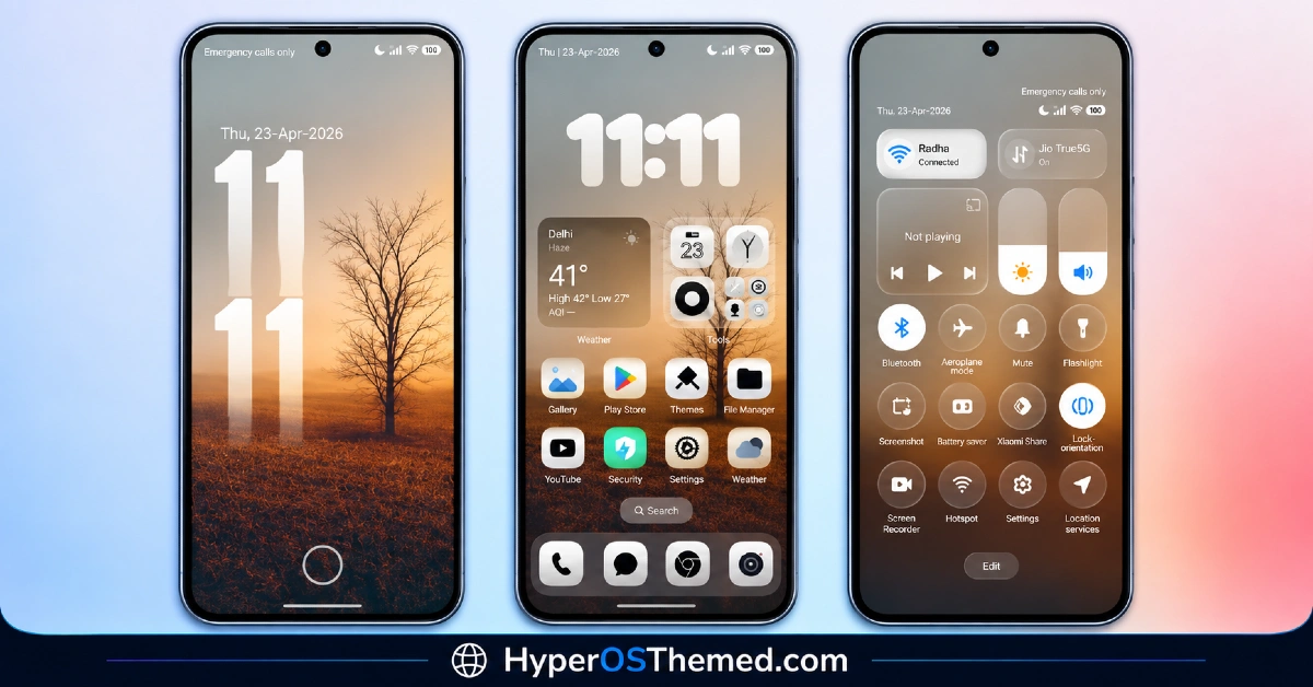 Original-3 HyperOS Theme with Clean iOS and Liquid Glass Blend for Xiaomi, POCO, Redmi 1