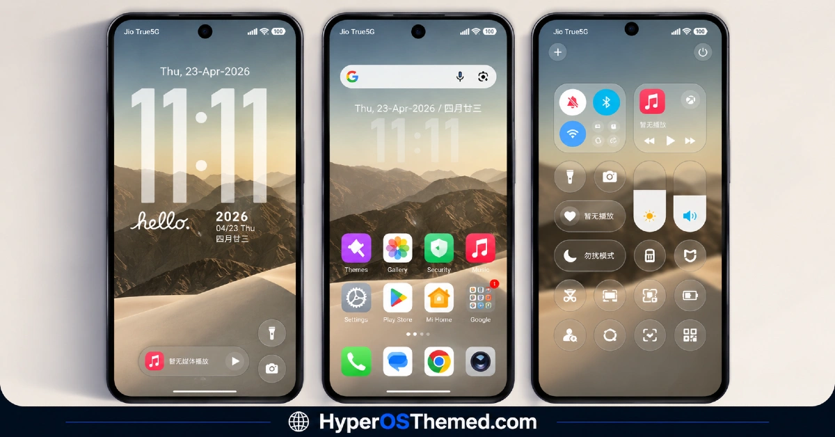 Super Mi Duo HyperOS Theme with iOS-Style Icons, Redesigned Lock Screen 4
