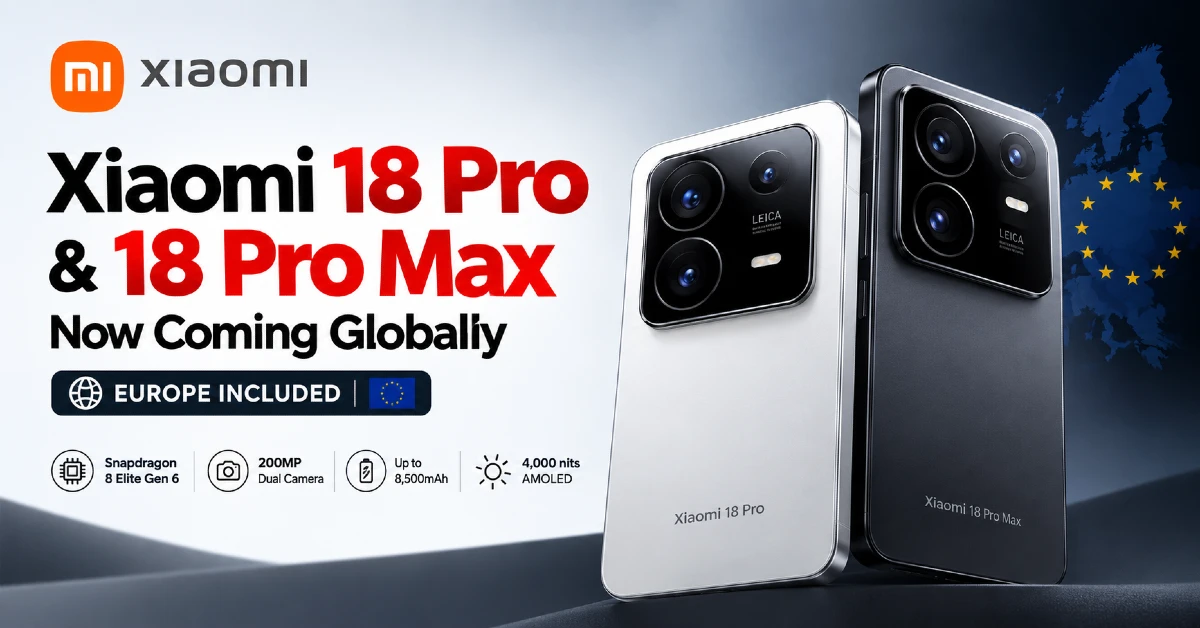 Xiaomi Confirms Global Launch of the 18 Pro and 18 Pro Max, Ending a Three-Year Absence From International Markets