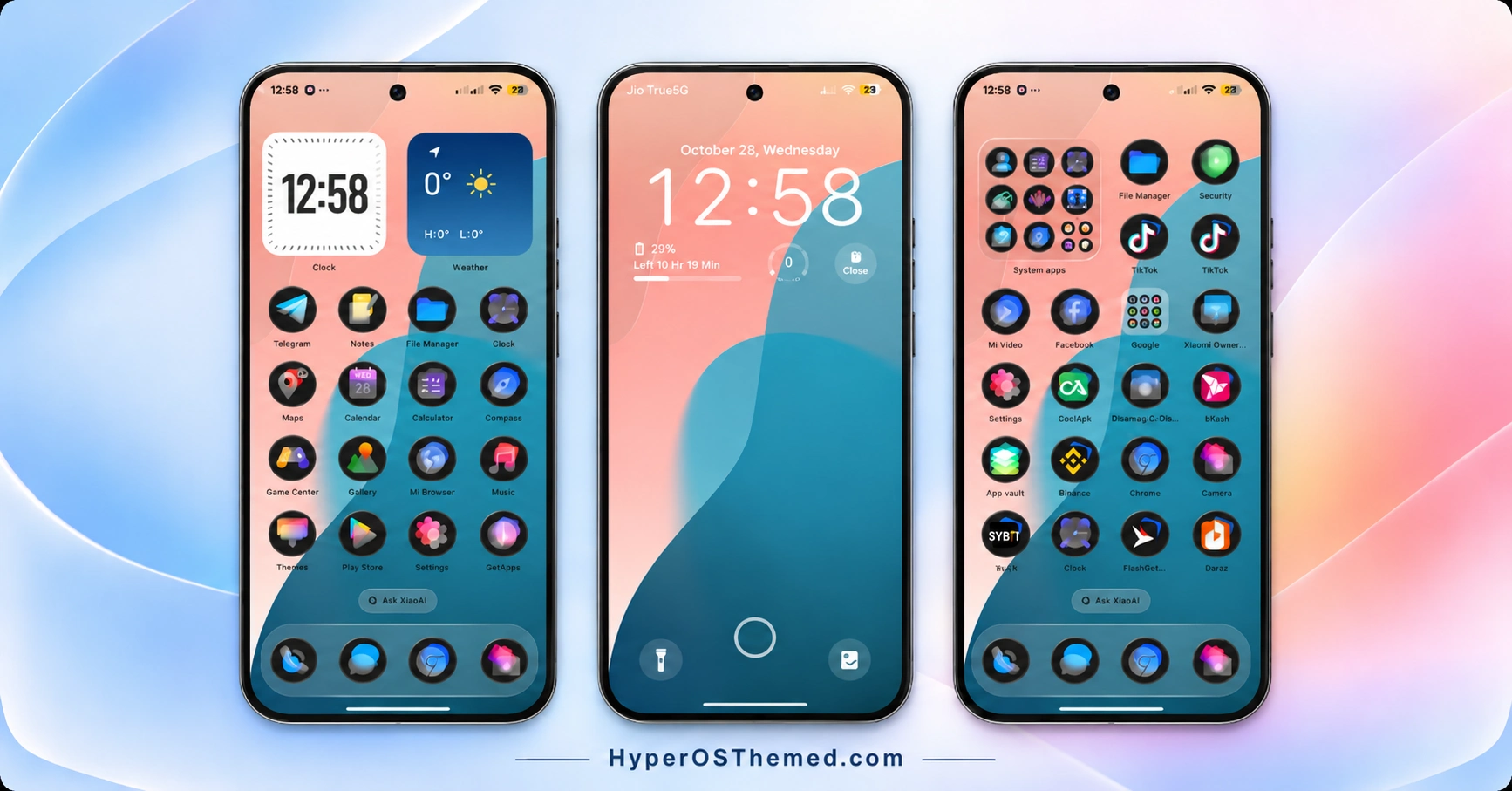s4u12 HyperOS Theme with Minimal Wave Wallpapers and Advanced Customisation